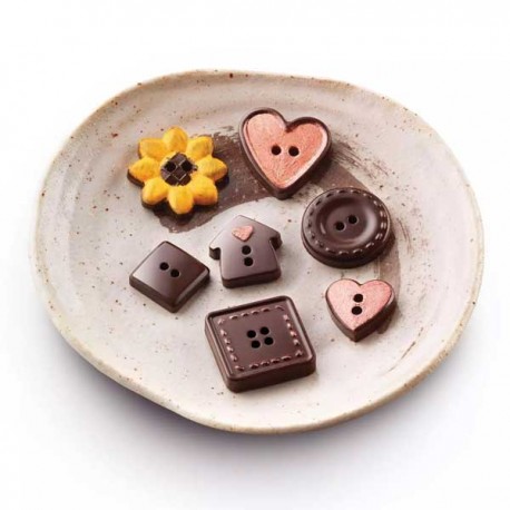 Molde Silicone Bombons Botões