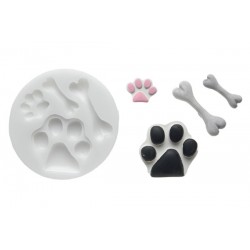 Molde Silicone Pata e Osso