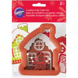 Cortante Confort Grip Casinha + Boneco Gengibre Wilton