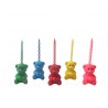 Velas - Ursinhos Pvc + Velas Cj.5