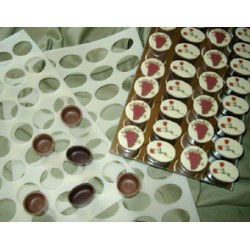 Molde SIlicone para placas Chocolate Ovais