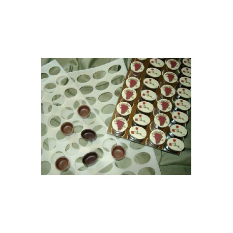Molde SIlicone para placas Chocolate Ovais