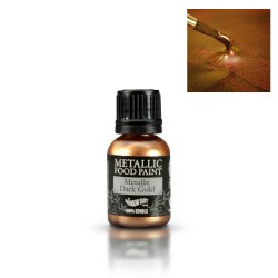 Corante Alimentar Liquido Metalizado Dourado Escuro 25ml