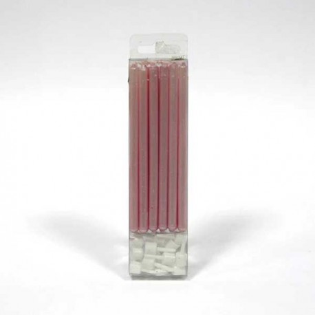 Velas Rosa 10cm - Cj.12 