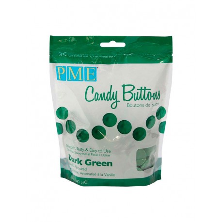Candy Buttons Verde Escuro (Chocolate Pastilha) 340g
