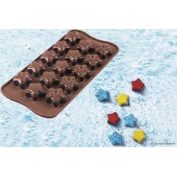 Molde Silicone Estrelas Chocolate