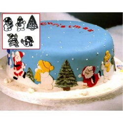 Cortantes Santa Snow Set