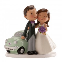 Noivos Carro " Just Married" 12cm