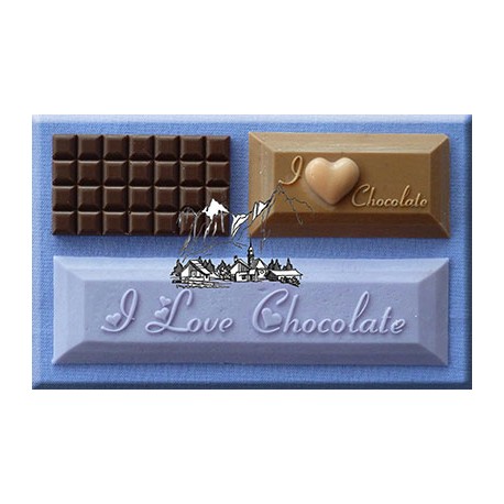 Molde Silicone "I Love Chocolate"