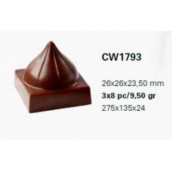 Molde Policarbonato Bombons Cubo com Dome