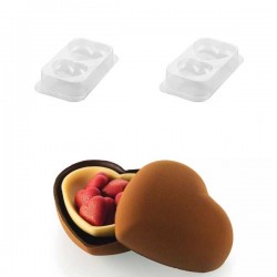Molde Coração Chocolate 3D | Secret Love Silikomart