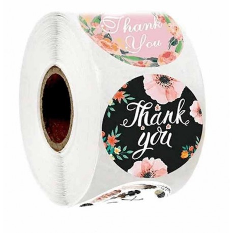 Etiqueta "Thank you" 2,5cm - emb.25
