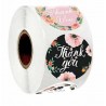 Etiqueta "Thank you" Flores Sortidas 2,5cm - emb.25
