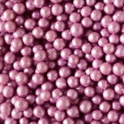 Sprinkles Perolas 4mm Metalizadas Rosa 90g