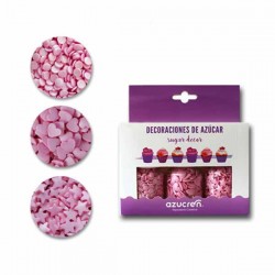 Sprinkles Corações | Estrelas |Confettis Rosa 60g 