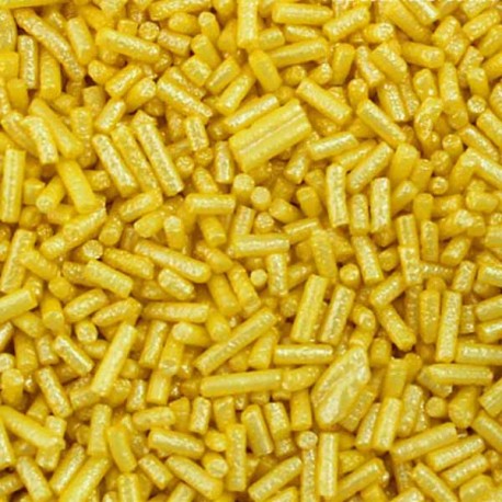 Sprinkles Vermicelli Amarelo Metalizado | Granulado 80g