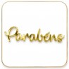 Topo de Bolo "Parabéns" Letras Douradas 6 cm