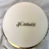 Topo de Bolo "Felicidades" Letras Douradas 6 cm