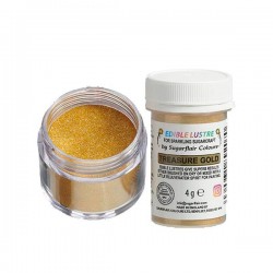 Corante Brilho Glitter Dourado | Sugarflair Edible Lustre Treasure Gold