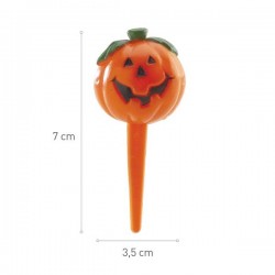 Topo de Bolo Abobora Halloween 7 x 3,5cm