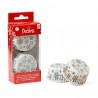 Petifures Estrelas Douradas Prateadas | Forminhas Papel Natal Cj.36