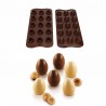 Molde Silicone Bombons Ovos Chocolate 3D 