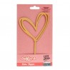 Topo de Bolo Duplo Coração Dourado | Cake Topper