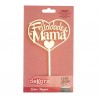 Topo de Bolo Felicidades Mama Dourado | Cake Topper