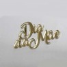 Topo de Bolo "Dia da Mãe" Letras Douradas 6 cm