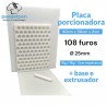 Placa Porcionadora | Brigadeiros e Doces | Ø25mm - 108 furos
