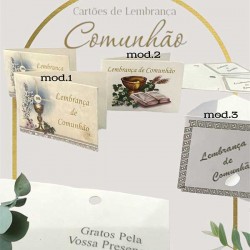 Cartões Lembrança Comunhão Mod.1 - Cj.12