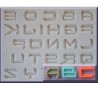 Molde Silicone Letras ( Science Fiction)