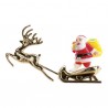 Pai Natal Trenó Dourado 8,5cm