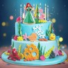 Kit Princesa Ariel 8,5cm c\ Velas