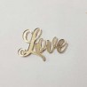 Topo de Bolo "Love" Letras Douradas 6 cm