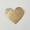 Topo de Bolo "Feliz Dia da Mãe" Coração Dourado 6 cm