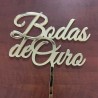 Topo de Bolo Bodas de Ouro 10cm