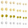 Topo de Bolo Bolas Decorativas Mix Amarelo Cj.32