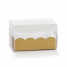 Caixa Transparente Base Dourada 8x5x5cm