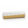 Caixa Transparente Base Dourada 19x5x5cm