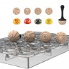 Molde Bombons Meia Esfera + 4 Carimbos