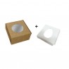 Caixa Kraft 10x10x3,5cm + Base para 1 Mini Ovo