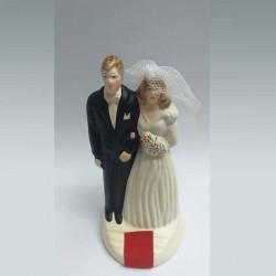 Topo de Bolo | Noivos Passadeira 12,5cm