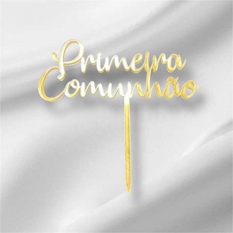 Topo de Bolo Primeira Comunhão 7cm | Cake Topper 