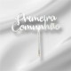 Topo de Bolo Primeira Comunhão 7cm Prateado | Cake Topper 