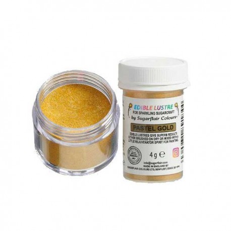 Corante Brilho Dourado Pastel | Sugarflair Edible Lustre Pastel Gold
