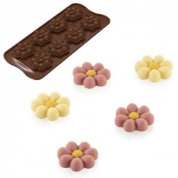 Molde Silicone Bombons Chocolate Flor Silikomart