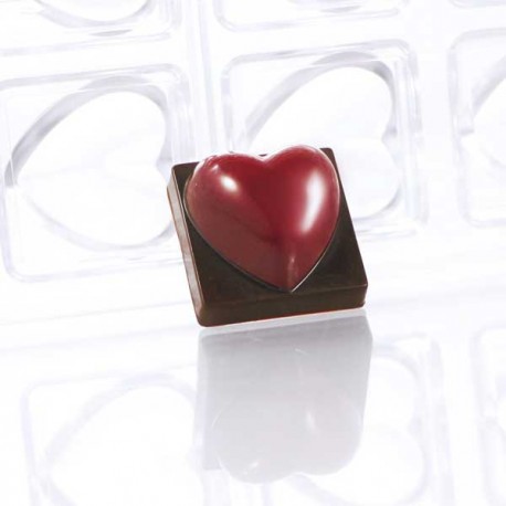 Molde Policarbonato Bombons Chocolate Coração
