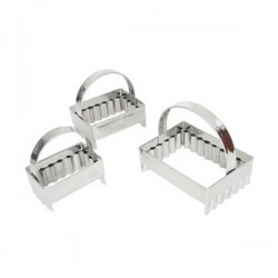 Cortante Rissois Retangulo Ondulados Inox 10cm