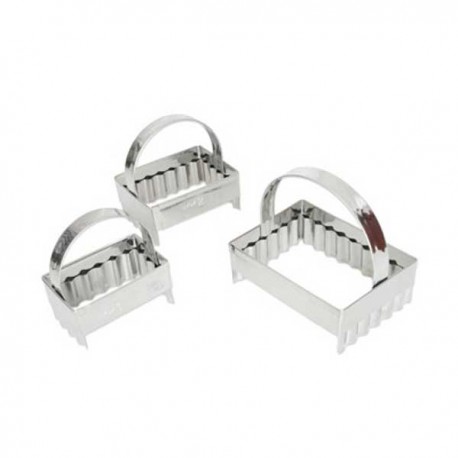 Cortante Rissois Retangulo Ondulados Inox 10cm